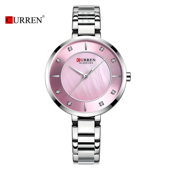 Montre de luxe femme Rose CURREN Blanche