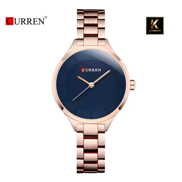 Montre Femme Elegante Acier inoxydable Lady-Rose Blue CURREN