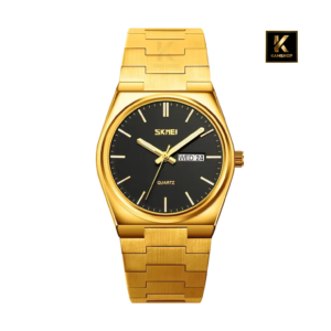 Montre de luxe à quartz Waterproof pour homme Gold Noir SKMEI 9288