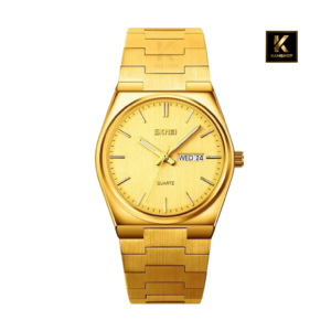 Montre de luxe à quartz Waterproof pour homme Gold SKMEI 9288