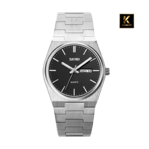 Montre de luxe à quartz Waterproof pour homme Silver Noir SKMEI 9288