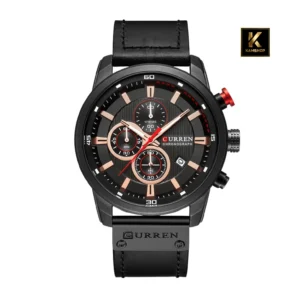 Montre hommes en cuir chronographe CURREN 8291 Noir