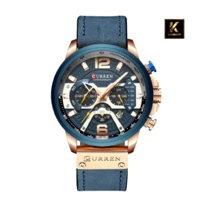 Montre hommes en cuir chronographe CURREN 8329 Blue
