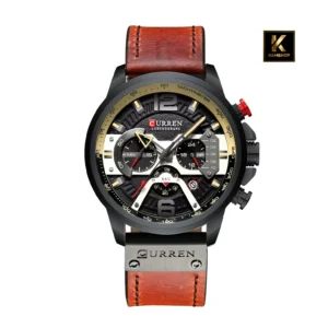Montre hommes en cuir chronographe CURREN 8329 Brown
