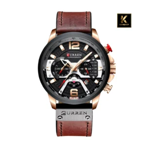 Montre hommes en cuir chronographe CURREN 8329 Coffee